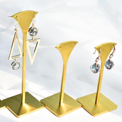 China OEM+ODM+Wholesale 2022 New Customize Earrings Stand Cheapest Elegant Jewelry Earrings Display Rack Customized Logo Metal Earrings Holders Luxury for sale