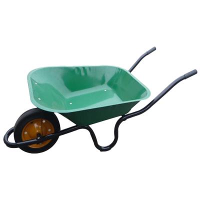 China Industrial; Others Hot-selling WB3806 Load100KG 68L Steel Tray Heavy Duty Construction Garden Wheelbarrow for sale