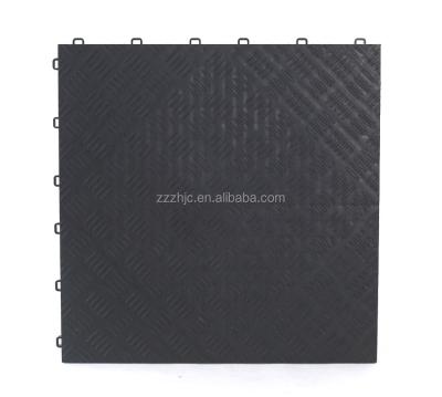 China Durable anti-slip wear-resistant removable plastic interlocking garage floor tiles pp industrial interlocking tiles for repair shop for sale