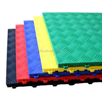 China Hot Sale PP Garage Durable Anti-Slip Durable Removable Parking Parking Interlocking Plastic Floor Tiles for Warehouse and Workshop for sale