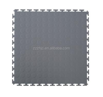 China Hot Sale Durable Wear Resistant Anti-Slip Removable Parking PVC Garage Interlocking Click Plastic Tiles for sale