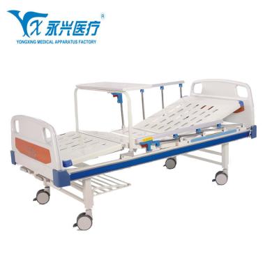 China Hospital Bed Yongxing A05 High Quality Two-function Crank Manual Double Medical Bed for sale