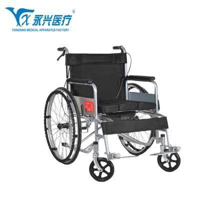 China YONGXING F01 Latest Designs Foldable Portable Manual Hospital Electroplate Wheelchair Wheel for sale