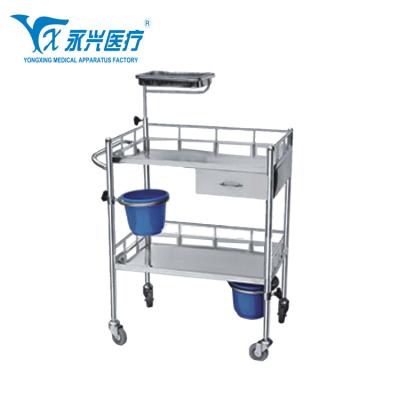 China YONGXING Hebei Medical Equipment Easy Mobile Tool Stair Climbing Tea Trolley Medical Trolley With Drawers for sale