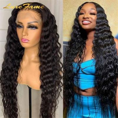 China Cheap Deep Curly Lace Front Wig, Deep Wave Hair Wig, Wholesale 180% Density 8-40 Inch Deep Wave 13x6 Lace Front Wig for sale