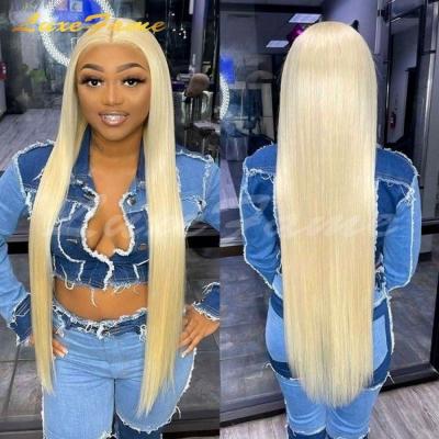 China Cheapest price body wave 613 blonde lace wig transparent hair, brazilian blonde lace frontal wig, long straight braid hair wig for sale