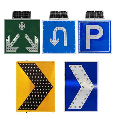 China Aluminium&Galvanized sheet U Turn Yellow Circle Traffic Signs Solar Power r Road Traffic Sign And Symbol LED Flashing Red Solar Lights for Street Signs for sale