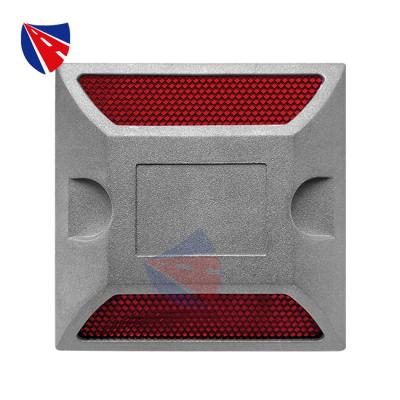 China Aluminum Two Sides Or One Side Aluminum Pavement Road Stud Barrier Reflector For Driveway Raised Pavement Marker for sale