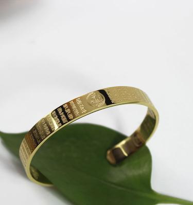 China Hot Selling Wide Bangles Designs Cuff Bangles Chinese Lotus Open Cuff Tibetan Buddhist Scriptures Bracelet for sale