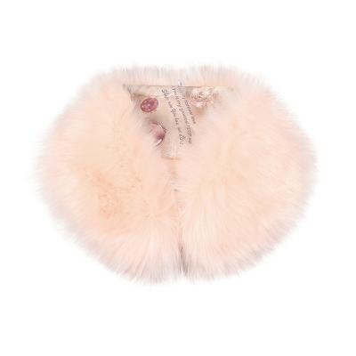 China Sofr Hand Feeling Winter Warm Fur Collar Accessories Shawl Winter Gifts Chic Faux Fox Fur Scarf for sale