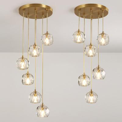 China Modern personalized luxury modern home bar dining table light simple crystal chandelier led pendant light for sale