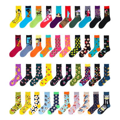 China Anti-Fault Amazon Warm Funny Happy Socks For Women Tube Socks Men Cartoon Pattern Cotton Crew Socks Custom Made for sale