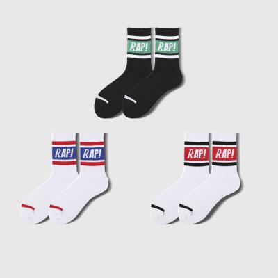 China Wholesale QUICK DRY TikTok Style Cotton Spandex Material Fashion Street Trendy Socks Men Dress Custom Crew Socks for sale