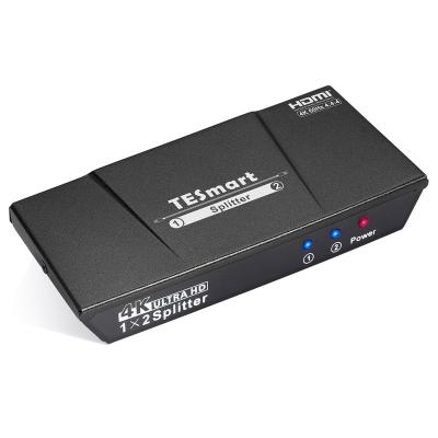 China Aluminum Alloy TESmart Ultra HD 1 Into 2 4K60Hz HDMI Splitter For TV Stores for sale