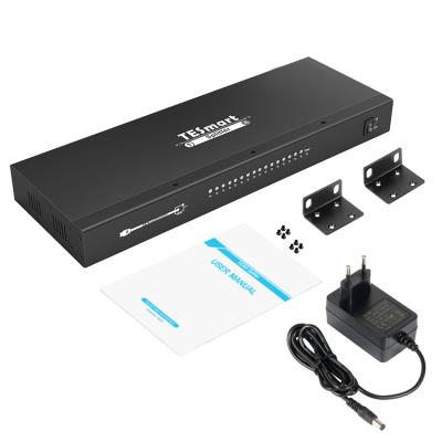 China Aluminum Alloy Tesmart 16 Hdmi 4K Other Way Home Audio Splitter Over Left Cat6 16 1*16 Hdmi Splitter 1 Into 16 With Hdcp 2.2 for sale