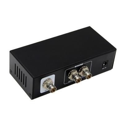 China Metal Source 1 To 2 Displays 1x2 SDI Splitter 2 Ports Distribution Amplifier for sale