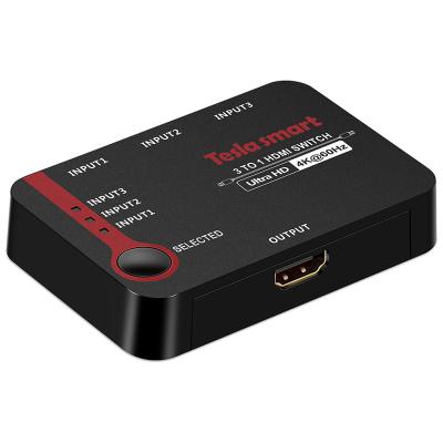 China Two Mode 3x1 HDMI Switch 4K@60Hz Support Two Mode HDCP 2.2 Switch Auto Detect And Switch for sale