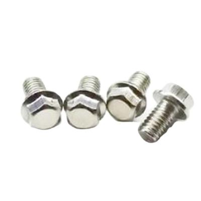 China Hexagon Steel Flanged Head Bolts High Tensile Clad Steel Flange Hex Screws M6 M8 M10 for sale