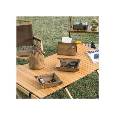 China Durable Waterproof Exquisite Box Canvas Tray Oilproof Daily Necessities Storage Travel Equipment Outdoor Camping Accessories for sale