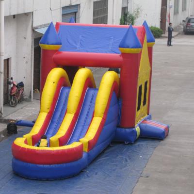 China Outdoor Recreation Inflatable Slide With Castle Bouncer House for sale