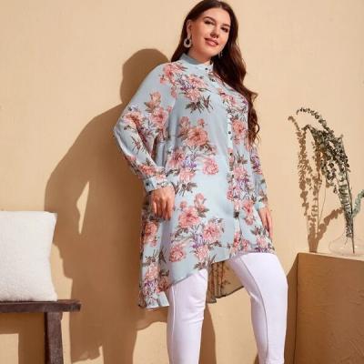 China Tpos Anti-wrinkle Latest Design African Kurti Print Blouse East Islamic Clothing Wholesale Muslim Clothing for sale