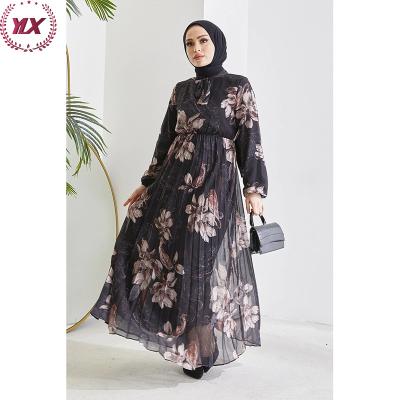 China Muslim Crew NeckAbaya Breathable Women Of Turkey Fashion Jubah Elegant Simple Sleeve Belted Dress Long for sale