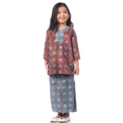 China Women's Clothing Muslim Sets Baju Batik Sweet Christmas Wholesale Pajamas Kids Islamic Clothing With Muslim Products for sale