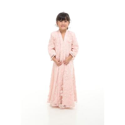 China Fashion Baju Kurung Tanzania Hotsale Modern Girls Lace Long Sleeve Open Kimono Style Abaya Islamic Clothing Wholesale Jubah Thobe for sale