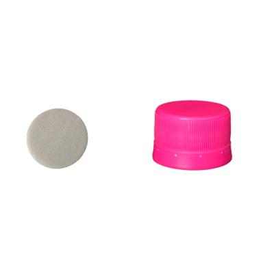 China Non Spill Customized Color 28mm Plastic Screw Cap For Cosmetic Bottle for sale