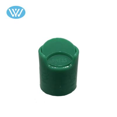 China Non Spill 20/410 Green Color Smooth Closure Plastic Disc Top Cap for sale