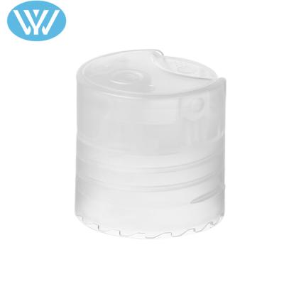 China Non Spill 20/410 Transparent Plastic Full Disc Top Cap With Bottle for sale