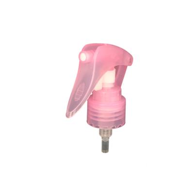 China Top Quality 24/410 Bottle Transparent Pink Mini Trigger Sprayer for sale