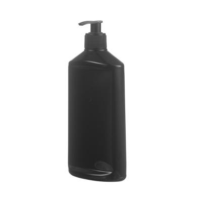 China High Quality Black 500ml Pet Cosmetic Liquid Bottle With Lotion Pump for sale