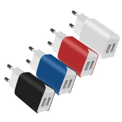 China Factory Supply SChitec New Arrival Quality Main Cell Phone Charger Fishtail Design Dual USB Wall Charger for sale