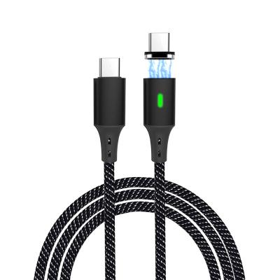 China Etc.electronic Mobile Phone Product With Type C USB C Port Factory Selling 1.5M 2M Magnetic Cable Magnet Nylon Braided Data Cable For 30W 65W 100W PD Charger for sale