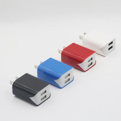 China Wholesale Amazon Certified Custom Fast Mobile USB Wall Charger New Plug Us Adapter Certified Dual Port Smart USB Cell Phone Charger for sale