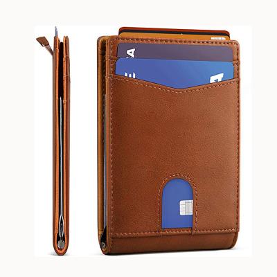 China New Exquisite Men's Strip Leather Short Band Card Small Bag US Dollar Wallet for sale