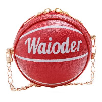 China Latest PU Design Fancy Design Mini Basketball Kids Basket Ball Women Girls Mini Basketball Purse Handbags Ladies Handbag for sale