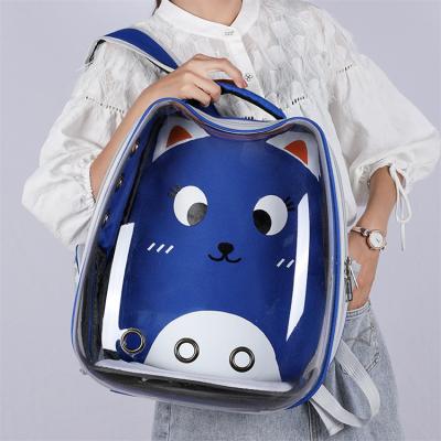 China Lovely Breathable Transparent Cat Shape Space Capsule Bubble Cats And Puppies Airline Approved Pet Bags Pet Carrier Backpack for sale