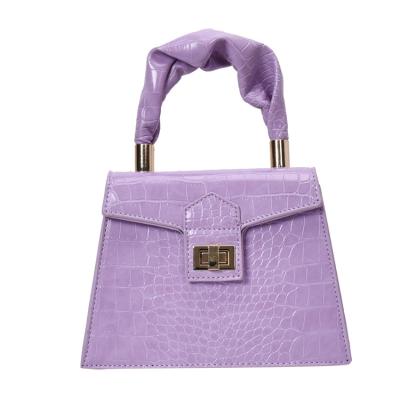 China Wholesale Crocodile Pattern PU Lady Mini Shoulder Bags Soft Handle Small PU Fashion Cross - Body Vegan Handbag for sale