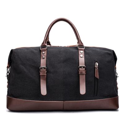 China Fashion Canvas Duffle Bag Man Simulation PU Goods Suitcase Travel Fitness Photo Leather Outdoor Bag\Leisure\Sports Large Capacity Tote Bag for sale