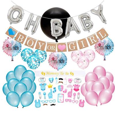 China Eco-Friendly Baby Shower Gender Reveal Party Supplies Jumbo Gender Reveal Balloons Set for sale