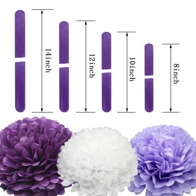 China 2021 New Arrivals 30cm Biodegradable Birthday Wedding Decorations Flower Ball Tissue Paper Pom Poms for sale