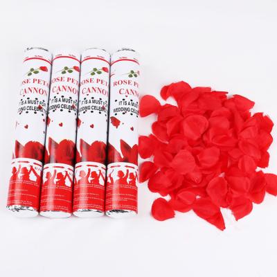 China 40CM Eco-friendly Wedding Party Red Rose Petal Poppers Confetti Cannon Shooter for sale