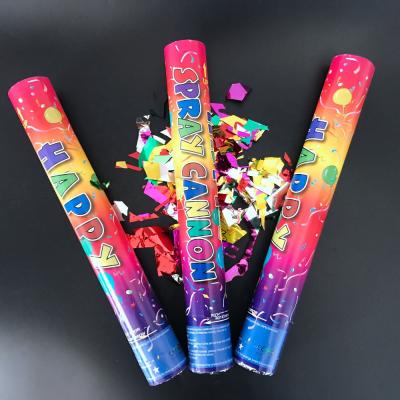 China Wholesale Tube and Iron Bottle Festival and Wedding Supplies Confetti Cannon Party Paper Snap Button for sale