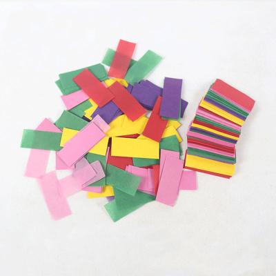 China Namay biodegradable wedding 2*5cm flame retardant rectangle paper throwing biodegradable confetti for sale