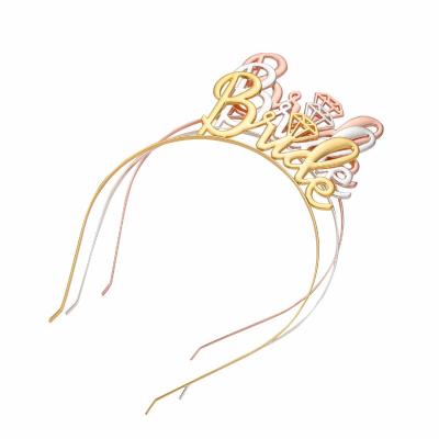 China Gifts Bride To Be Bachelorette Party Supplies Accessories Luxury Crown Headband Tiara for sale