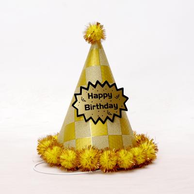 China 100% Eco-Friendly Birthday Parties Supply Creaticve Paper Cone Happy Birthday Hat for sale