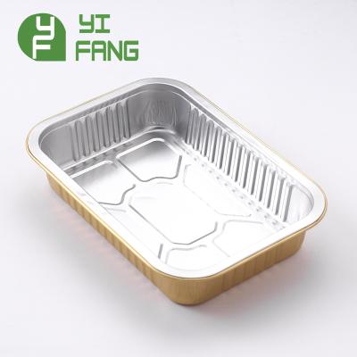 China Eco - Friendly Food Grade Fast Food Handler Foil Small Aluminum Compartment Disposable Food Containers for sale