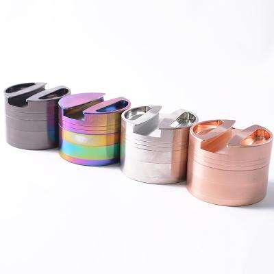 China Huge Sizes Metal Weed Tobacco Grinder Viable Pink Gold 75mm Large Sizes 80mm Heavy Duty for sale